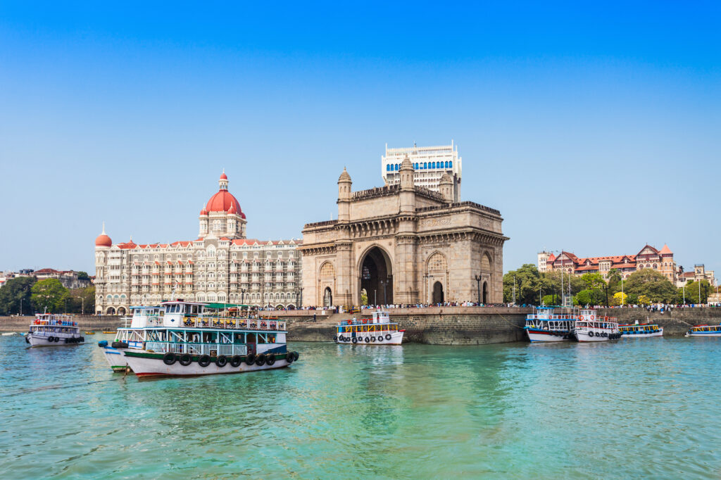 The,Gateway,Of,India,And,Boats,As,Seen,From,The